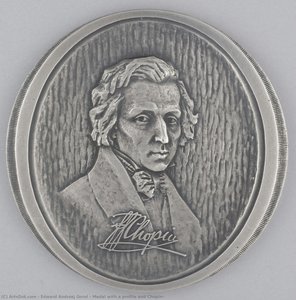 Médaille Avec Un Portrait Profilique Et Chopin — Edward Andrzej Gorol