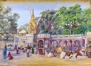El Templo Dorado. Varanasi. India. Novr. 1878 — Marianne North