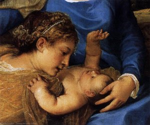 Madonna Z Dzieciątkiem I Świętymi (detal) — Tycjan