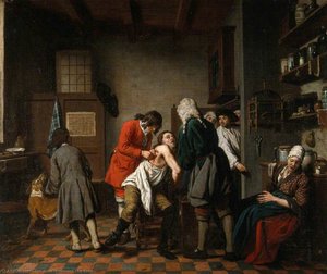 Nterior With A Surgeon And His Apprentice Attending To A Patient — Jan Josef Horemans Der Ältere