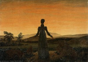 Woman Before The Rising Sun (woman Before The Setting Sun) — Caspar David Friedrich
