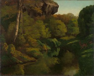 View In The Forest Of Fontainebleau, Gustave Courbet, 1855 — Gustave Courbet