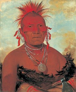 Shón Ka Ki He Ga, Chef Des Chevaux, Grand Chef Pawnee — George Catlin