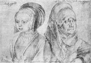 Una Giovane Ragazza Di Colonia E La Moglie Di Dürer — Albrecht Dürer