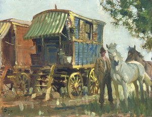 The blue caravan