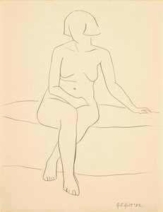 Untitled (seated female figure)