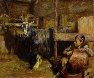 In The Goat Barn — Giovanni Giacometti