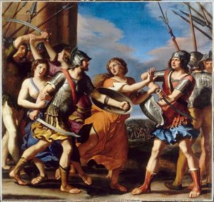 Hersilie Separant Romulus Et Tatius — Guercino