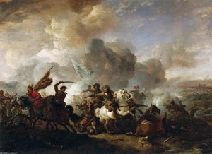 Skirmish Of Horsemen Between Orientals And Imperials — Philips Wouwerman