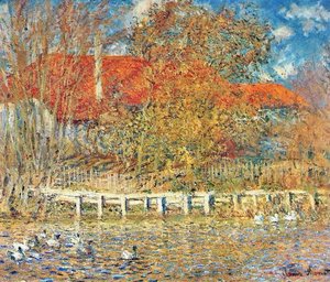 Claude Monet का ‘द पोंड विथ डक इन ऑटम’ (the Pond With Ducks In Autumn) एक ऐसा चित्र है जो प्रभाववादी कला की सुंदरता को दर्शाता है। इस पेंटिंग में शरद ऋतु के रंगों से भरा एक शांत तालाब और उसके किनारे लगे पेड़ हैं, साथ ही एक लाल छत वाली इमारत भी है। मोनेट न — क्लाउड मोनेट