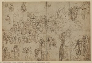 Studies For Christ Carrying The Cross — Paolo Veronese