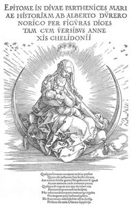 La Vie De La Vierge : Page De Titre Sous Forme De Livre — Albrecht Dürer