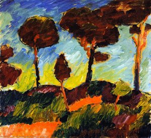 Stürmische Kiefern Zu Prerow — Alexej Von Jawlensky