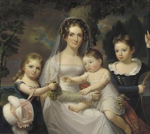 Mrs. Elizabeth Wurtz Elder And Her Three Children — Jacob Eichholtz