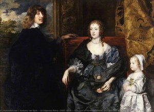 Sir Algernon Percy (1602–1668), 10th Earl Of Northumberland, Kg, His First Wife Lady Anne Cecil (d.1637), And Their Eldest Daughter, Lady Catherine Percy (1630–1638) — Sir Anthony Van Dyck