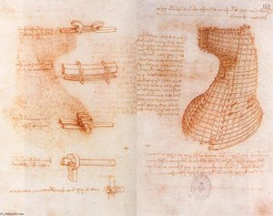 Double Manuscript Page On The Sforza Monument — Leonardo Da Vinci