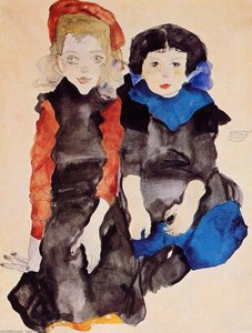 Two Little Girls — Egon Schiele