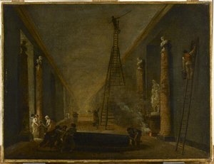 La Grande Galerie Du Louvre En Cours De Restauration Vers 1798, 1799 — Hubert Robert