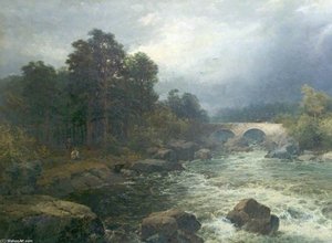 Anglers By A Rocky Torrent