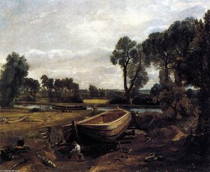 Boat-building near Flatford Mill