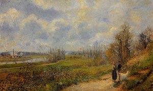 The Pathway At Le Chou, Pontoise — Camille Pissarro