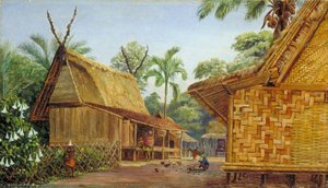 Casas de Esteiras, Bandong, Java