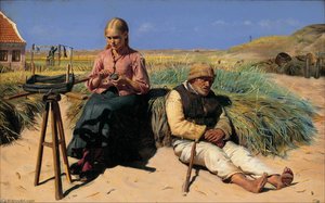 Figures in a Landscape (also known as Blind Kritian and Tine among the Dunes)