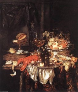 Banquet Still Life With A Mouse — Abraham Hendricksz. Van Beyeren