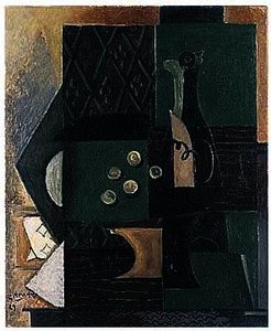 Bottle and Grapes