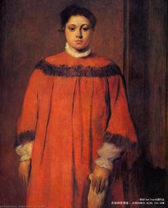 Mädchen In Rot — Hilaire-germain-edgar Degas