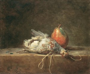 Still Life With Partridge And Pear — Jean-siméon Chardin
