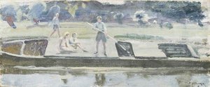 Rapazes Em Uma Barca — Alfred Munnings