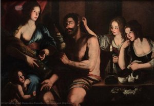 Hercules And Onphale — Domenico Fiasella