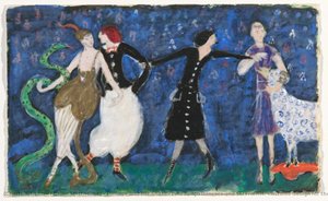 Euridice And Her Snake, Two Tango Dancers And St. Francis. Costume Design For The Artist's Ballet "orphée Of The Quat'z Arts" — Florine Stettheimer