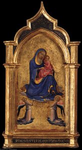 La Madonna Y El Niño Con Dos Ángeles — Lorenzo Monaco