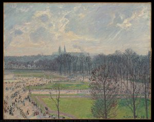 The Garden Of The Tuileries On A Winter Afternoon — Camille Pissarro