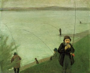 Anglers On The Rhine — August Macke