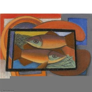 Study For Fish In Glass Case