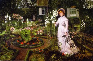 The Rector's Garden: Queen Of The Lilies — John Atkinson Grimshaw