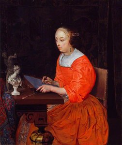 A Lady Drawing — Egloн Hendrik Van Der Neer