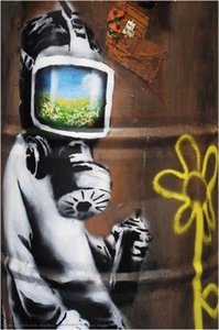 Sunflower field gas mask