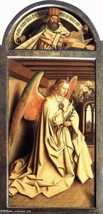 "The Ghent Altarpiece: Prophet Zacharias Angel of the Annunciation" -> "Ghentski oltar – Zbor angelov: Zaharija in angel oznanitelja"