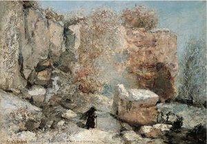 Snow Effect In A Quarry — Gustave Courbet