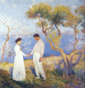 Landscape With Couple — Henri Jean Guillaume Martin