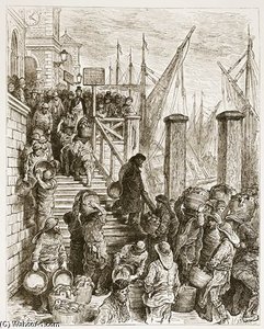 Billingsgate, Landing The Fish — Paul Gustave Doré