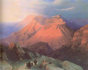 Mountain Village Gunib In Daghestan. View From The East. — Ivan Konstantinovich Aivazovsky