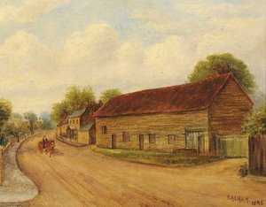 Old Barn, South Road, Southall (looking South) — Ernest A. L. Ham