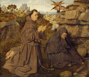 Pyhä Franciscus Saktumien Vastaanotto — Jan Van Eyck