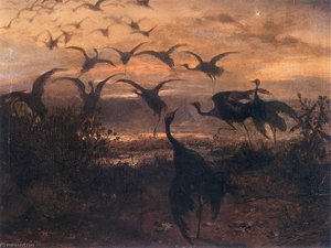 Taking Off Cranes — Józef Chełmoński