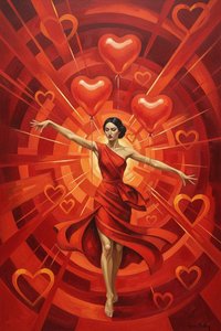 Crimson Ascent: A Study In Radiant Emotion — Jacques Villedieu